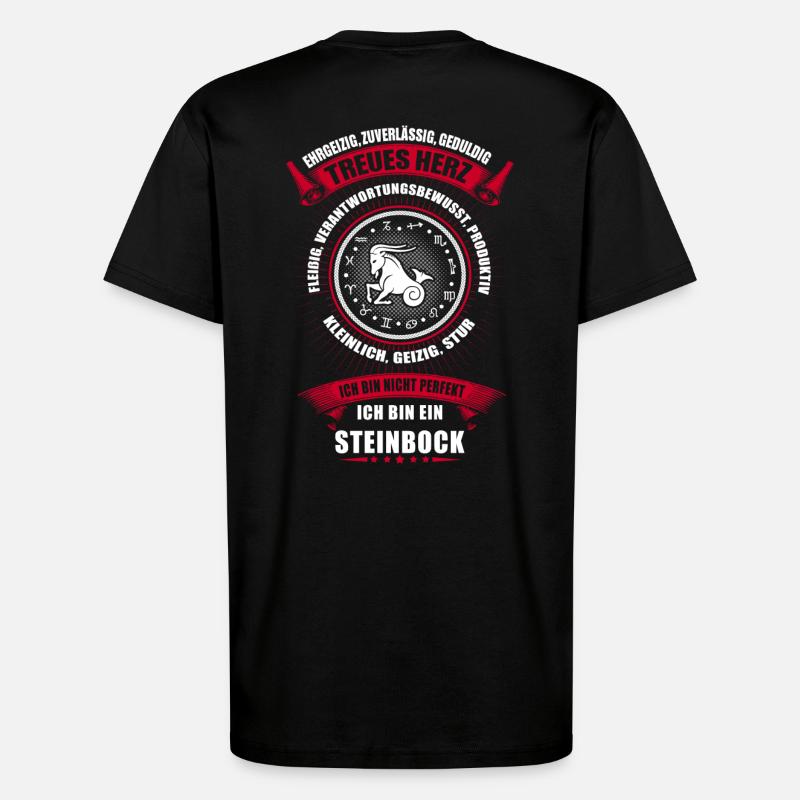 Steinbock Sternzeichen Horoskop - T-Shirt - made by SPREAD - SOLID BLACK