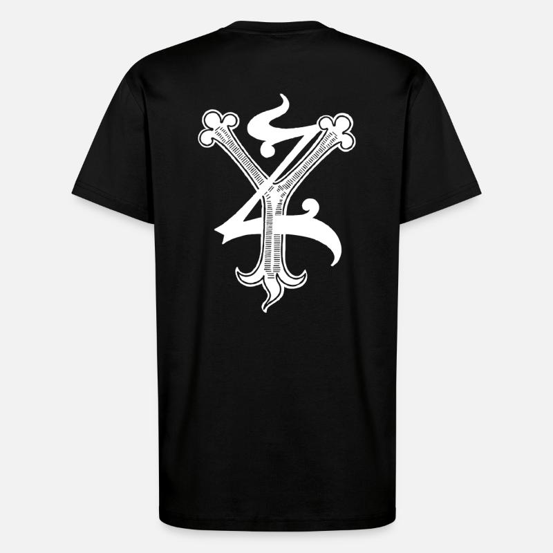 Buchstaben YZ Rapp art - T-Shirt - made by SPREAD - SOLID BLACK