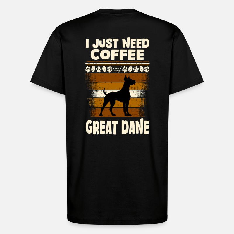 Great Dane Kaffee - T-Shirt - made by SPREAD - SOLID BLACK