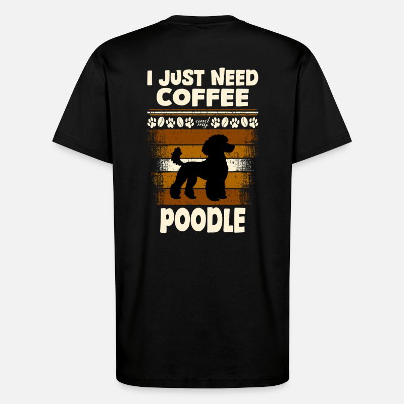 poodle kaffeebohne - T-Shirt - made by SPREAD - SOLID BLACK