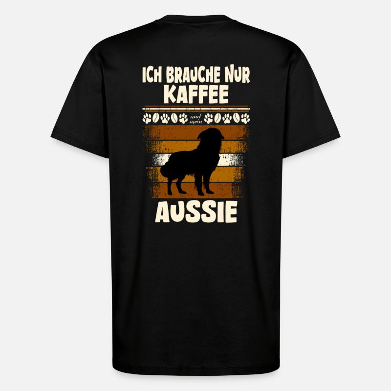 Aussie australian sheperd - T-Shirt - made by SPREAD - SOLID BLACK