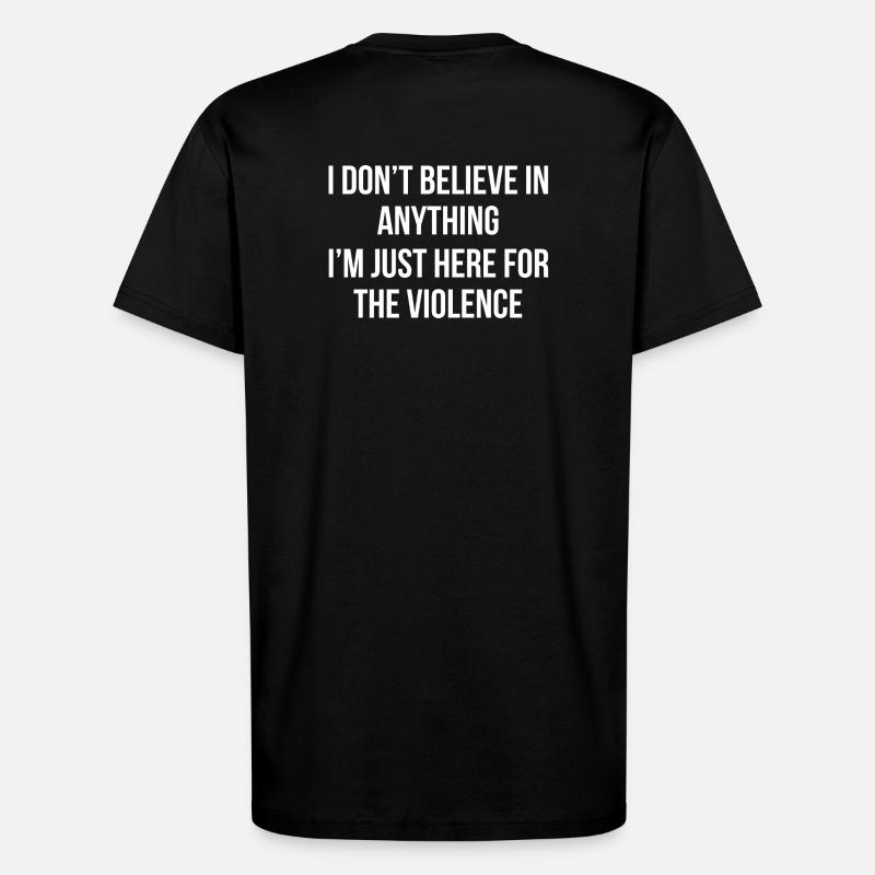 Black and white text statement - T-Shirt - made by SPREAD - SOLID BLACK