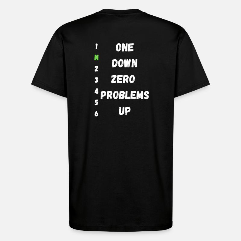 Un Down Zero Problèmes Up - T-shirt bio décontracté fabriqué en UE - SOLID BLACK
