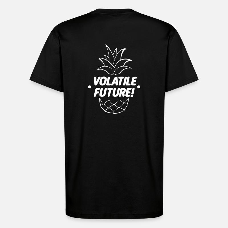 VOLATILE FUTURE! White - T-Shirt - made by SPREAD - SOLID BLACK