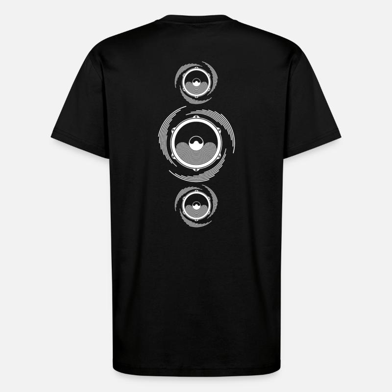 Spirale Son Haut-parleur basse - T-shirt bio décontracté fabriqué en UE - SOLID BLACK