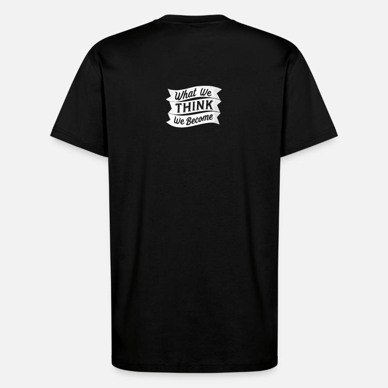 ce que nous pensons devenir - T-shirt bio décontracté fabriqué en UE - SOLID BLACK