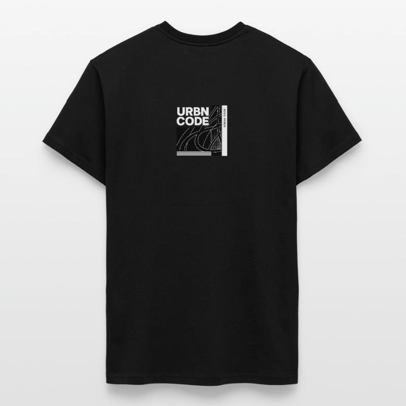 Conception de lignes de code urbain T-shirt bio décontracté fabriqué en UE