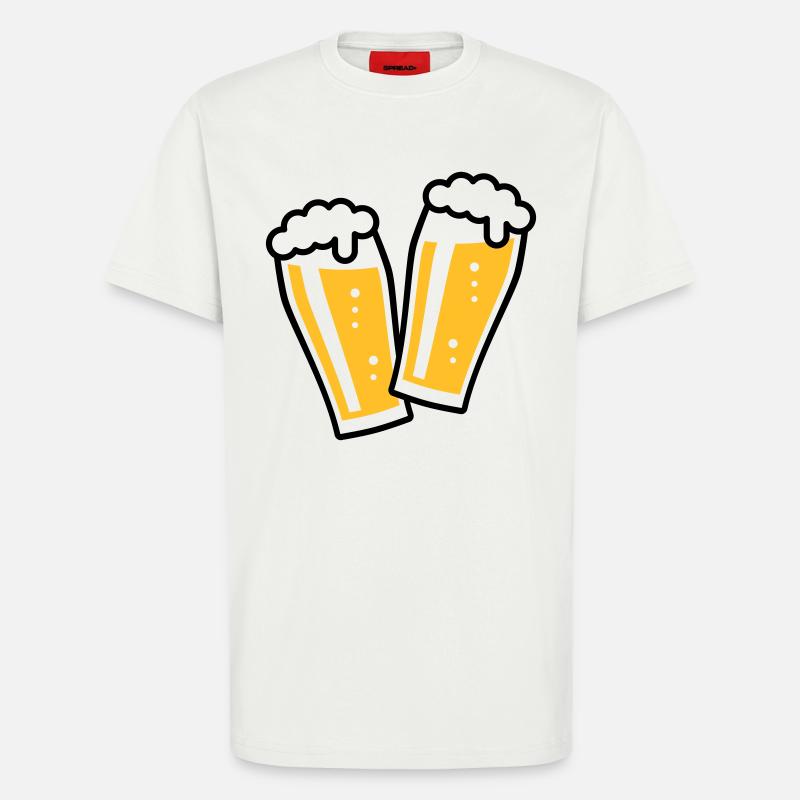 XDoppelter Willie (2) - T-shirt bio décontracté fabriqué en UE - OFF WHITE