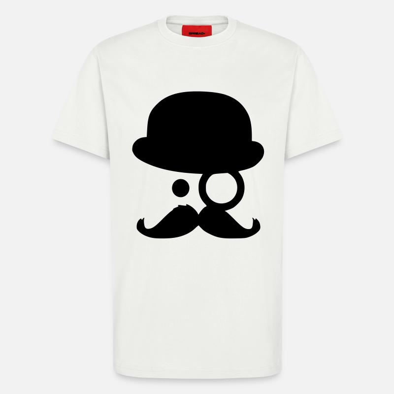 Moustache - by www.CodeShirt24.de - T-Shirt - made by SPREAD - OFF WHITE