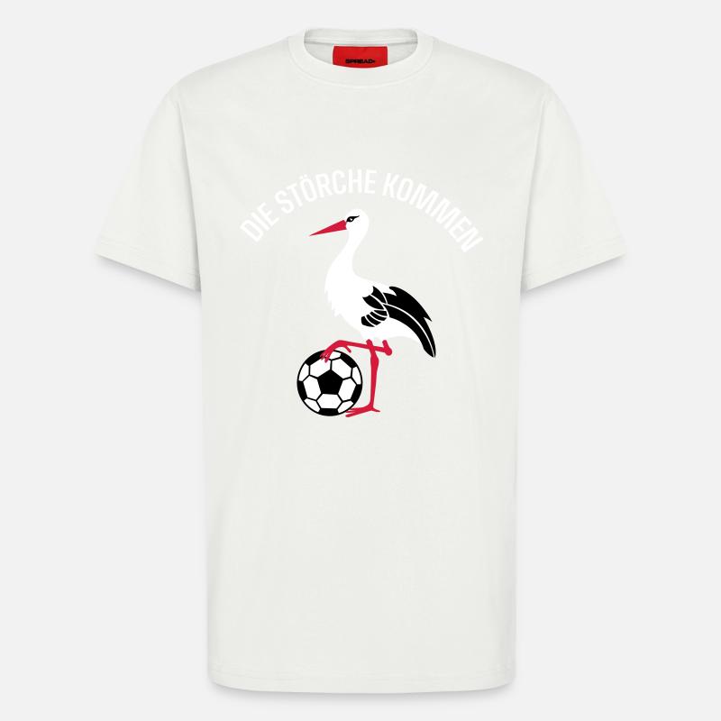 Fußball Storch - T-Shirt - made by SPREAD - OFF WHITE
