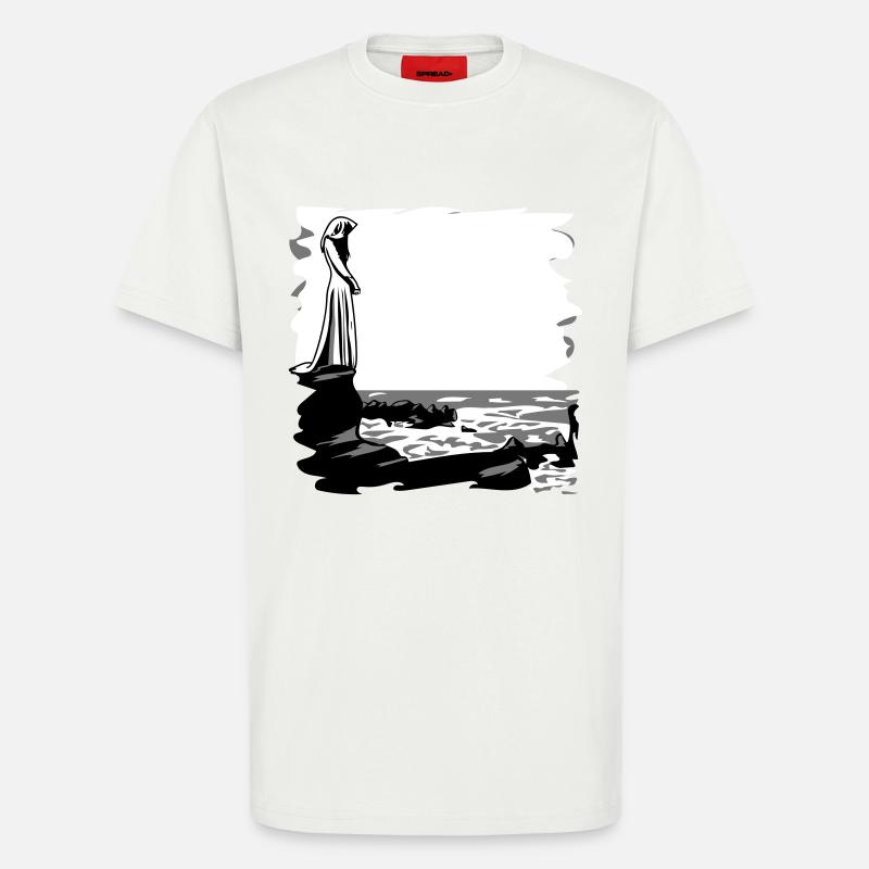 Gothic main Rosaire - T-shirt bio décontracté fabriqué en UE - OFF WHITE