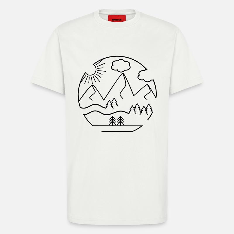 Mountains - T-Shirt - made by SPREAD - OFF WHITE