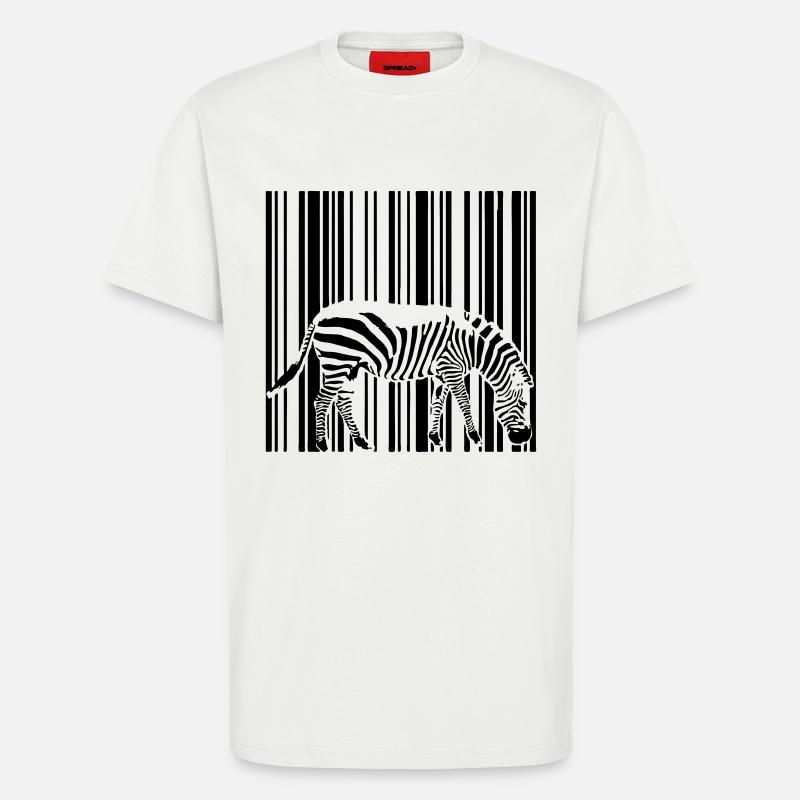 Barcode Zebra - T-Shirt - made by SPREAD - OFF WHITE