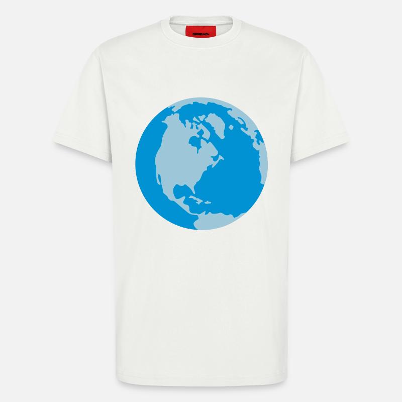 Globe - T-Shirt - made by SPREAD - OFF WHITE