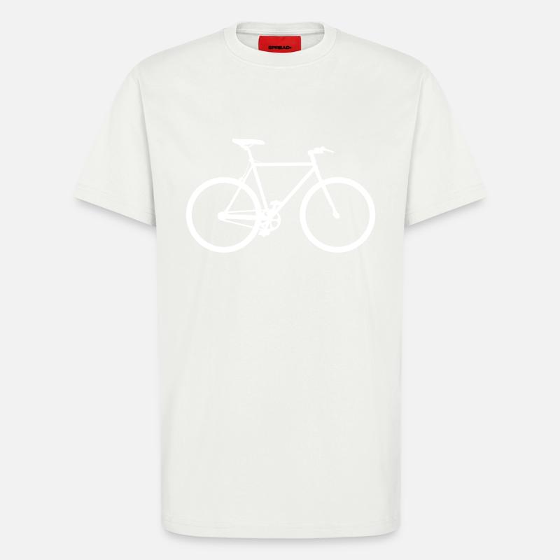 Fixie vélo Cyclisme Cyclisme Cyclisme - T-shirt bio décontracté fabriqué en UE - OFF WHITE