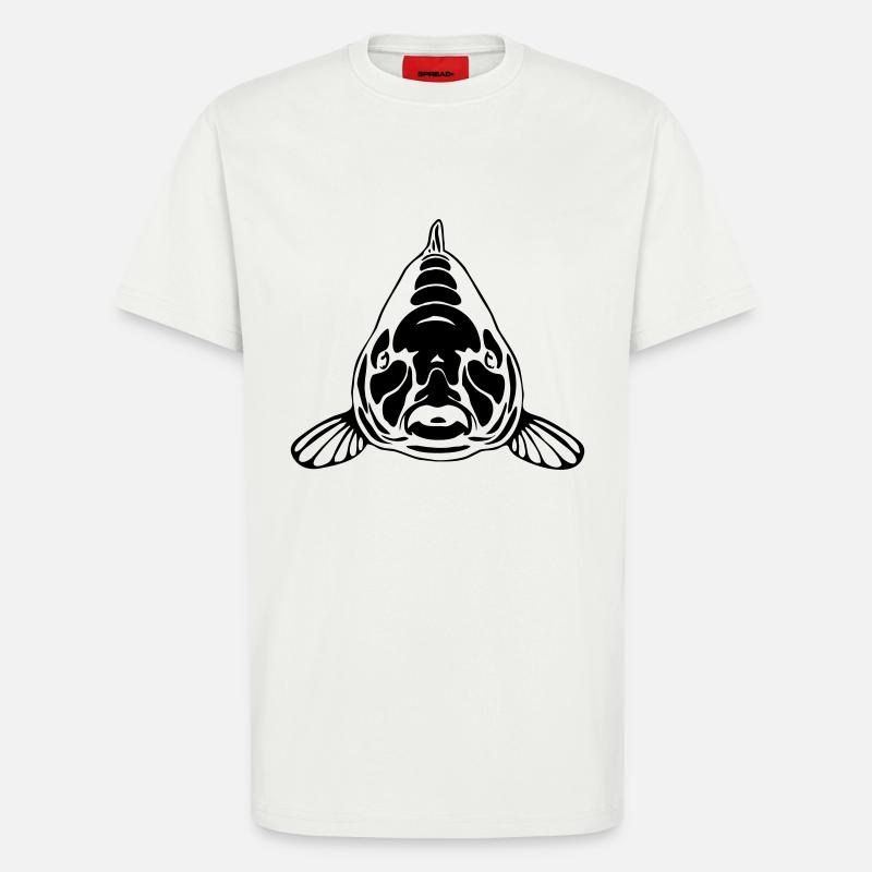 Karpfen frontal - T-Shirt - made by SPREAD - OFF WHITE