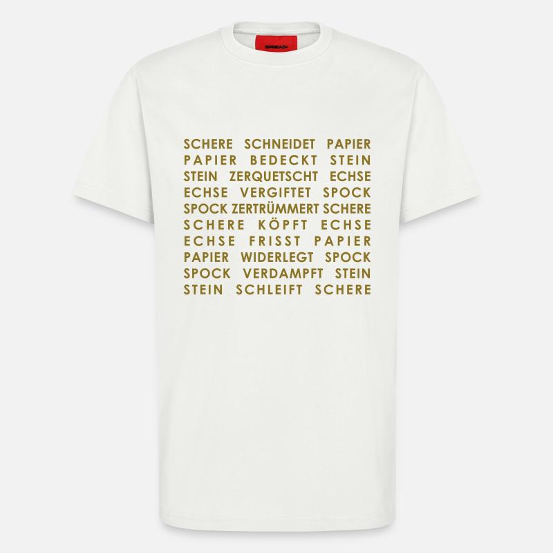 stein_papier_schere_echse_spock - T-Shirt - made by SPREAD - OFF WHITE