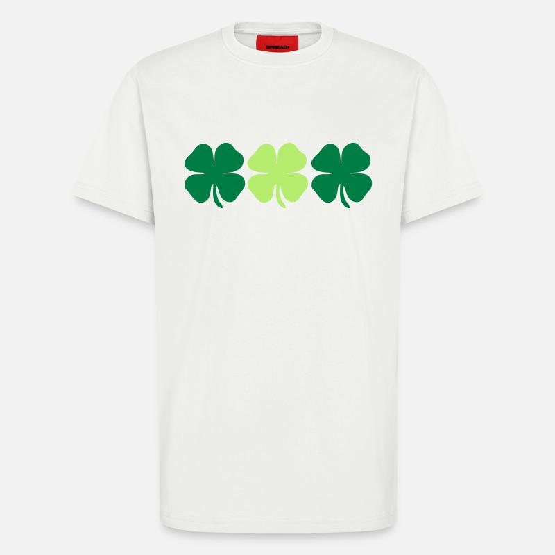 3 4 leaf clovers - T-Shirt - made by SPREAD - OFF WHITE