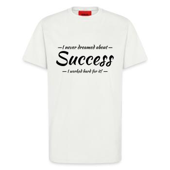 Success - T-Shirt - made by SPREAD - OFF WHITE - Front - Alina (178cm) & Michal (187cm)