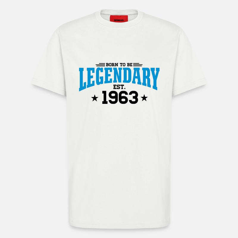 1963 v01 - T-shirt bio décontracté fabriqué en UE - OFF WHITE