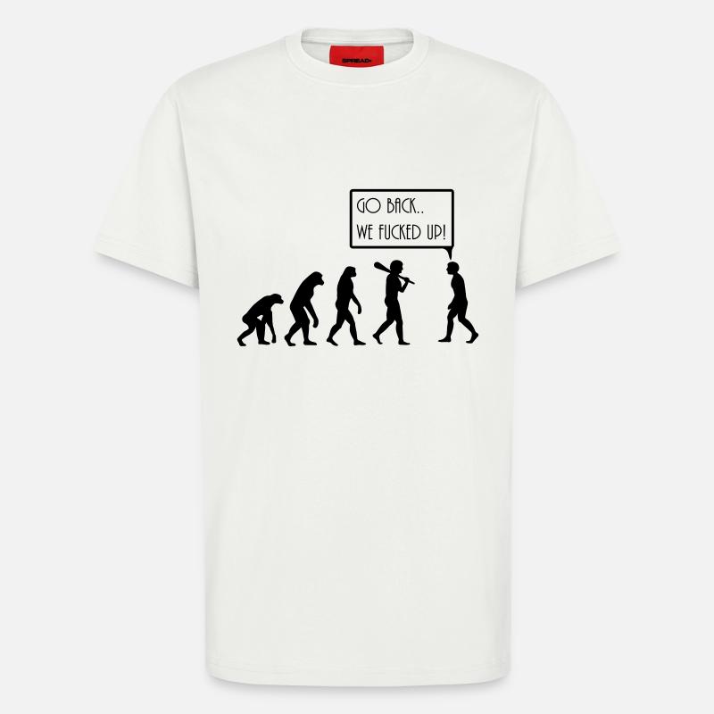 évolution - T-shirt bio décontracté fabriqué en UE - OFF WHITE