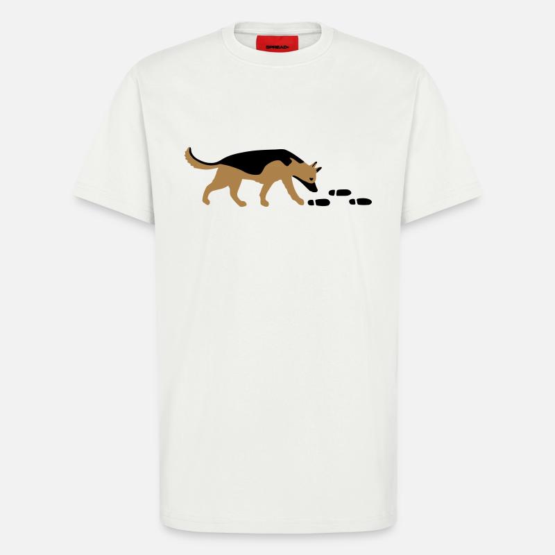 Mantrailer Shepherd vector - T-Shirt - made by SPREAD - OFF WHITE
