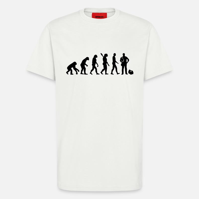 Évolution electrician - T-shirt bio décontracté fabriqué en UE - OFF WHITE