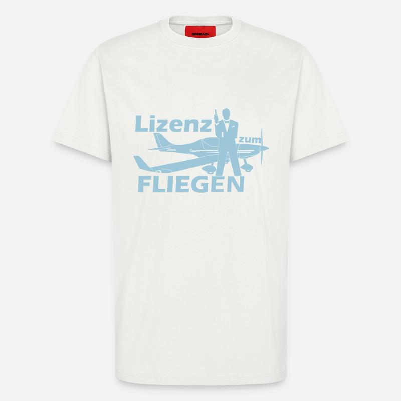 lizenz motorflug - T-Shirt - made by SPREAD - OFF WHITE