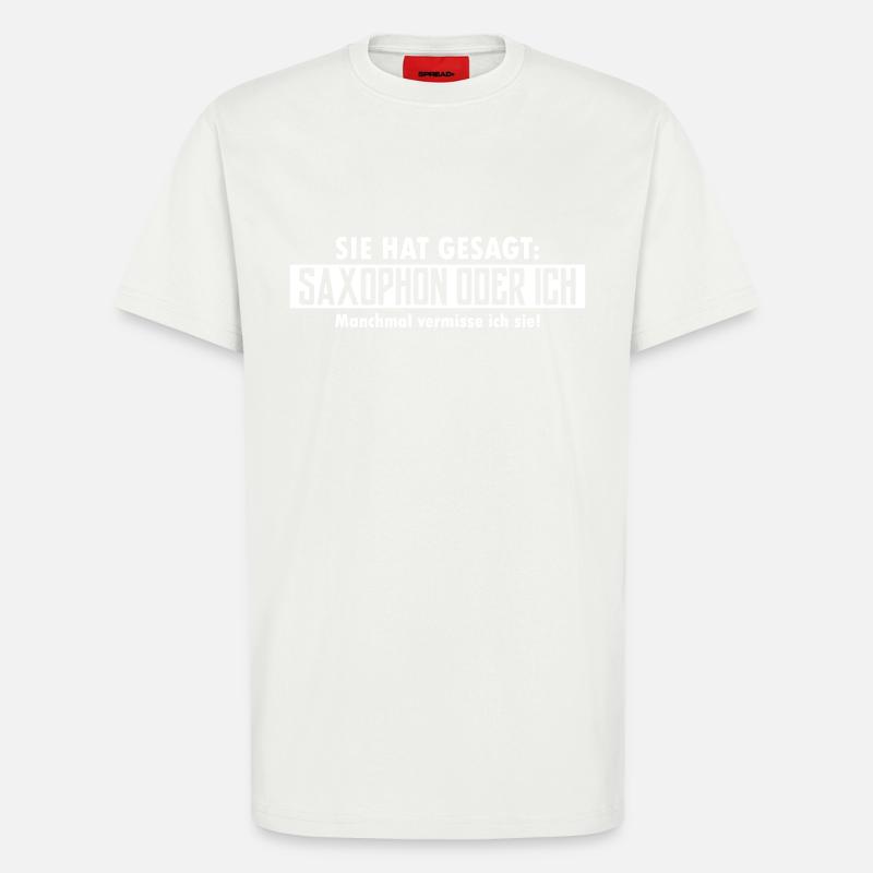 saxophon oder ich - T-Shirt - made by SPREAD - OFF WHITE