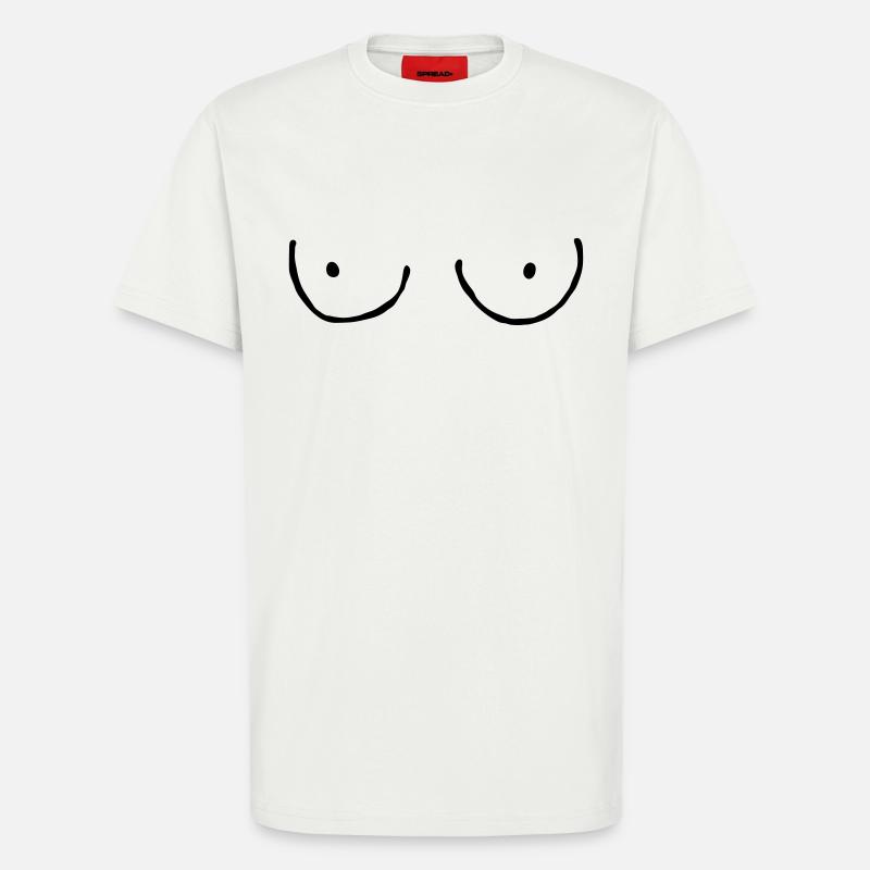 gezogene Brust se341 - T-Shirt - made by SPREAD - OFF WHITE
