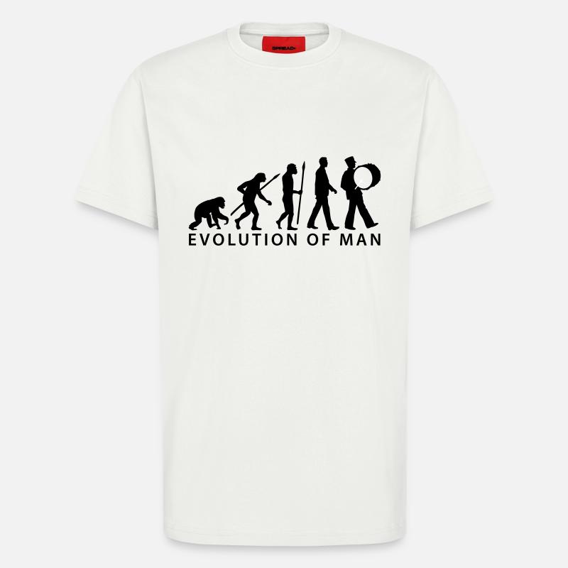 evolution_spielmannszug_pauke_112015_c_2 - T-Shirt - made by SPREAD - OFF WHITE
