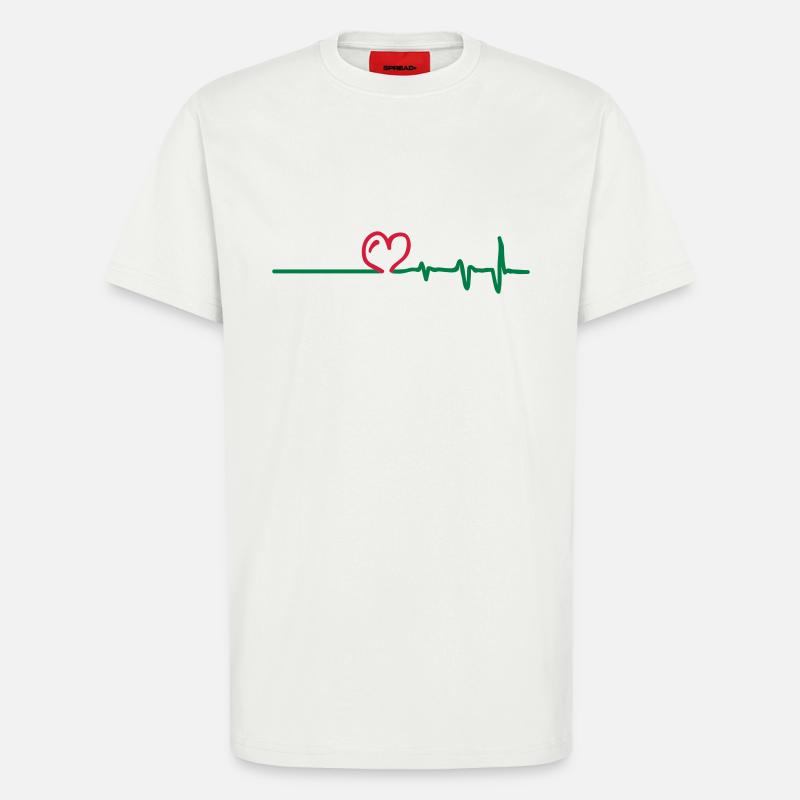 Frequenz Herz - T-Shirt - made by SPREAD - OFF WHITE