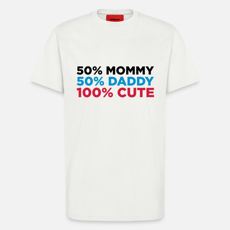 100% Cute (3c)++ - T-shirt bio décontracté fabriqué en UE - OFF WHITE