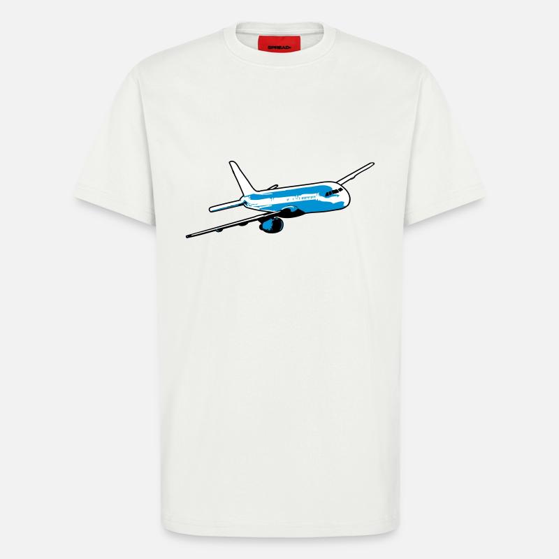 Flugzeug passagierflugzeug fliegen - T-Shirt - made by SPREAD - OFF WHITE