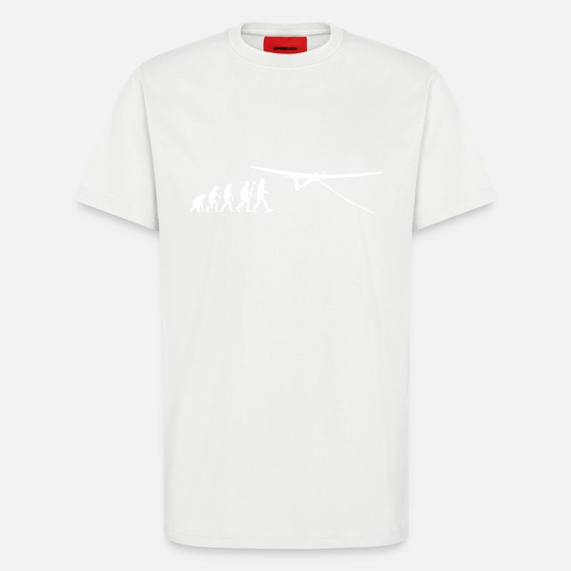 evolution vol à voile - T-shirt bio décontracté fabriqué en UE - OFF WHITE