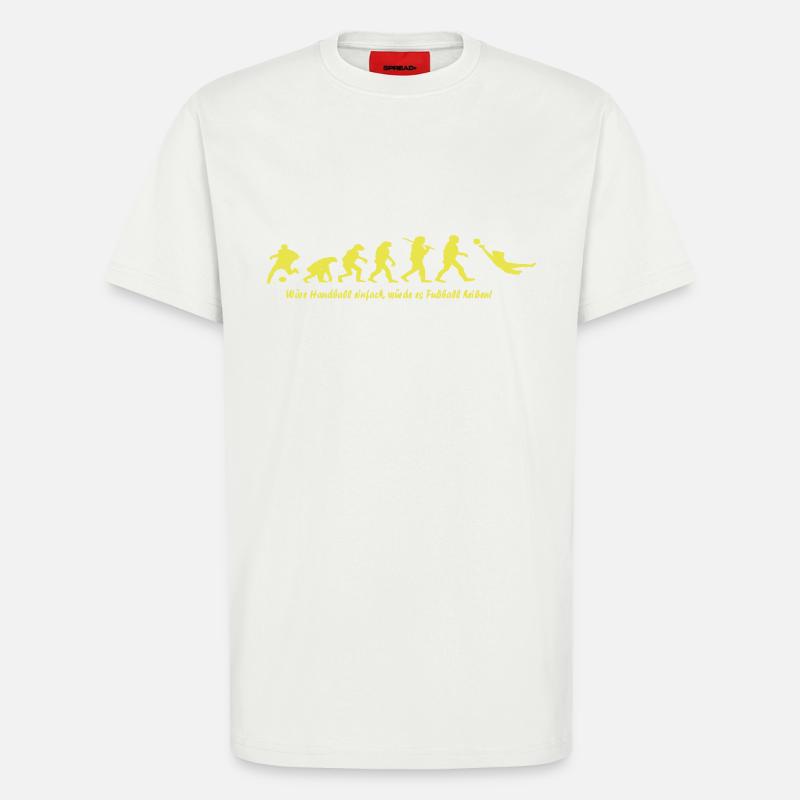 handball_evolution_mit_spruch - T-Shirt - made by SPREAD - OFF WHITE