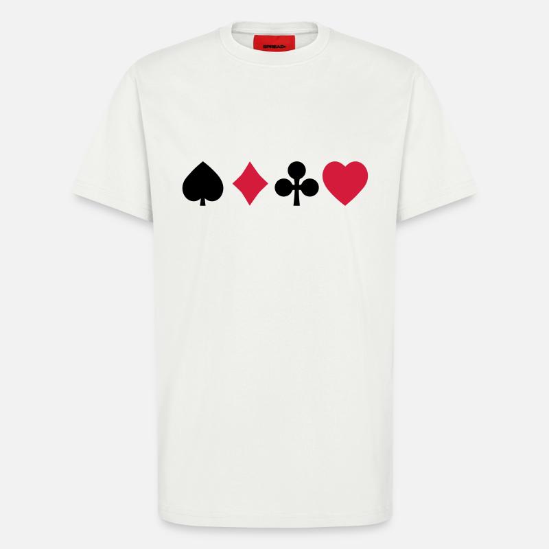 Spielkarten - T-Shirt - made by SPREAD - OFF WHITE