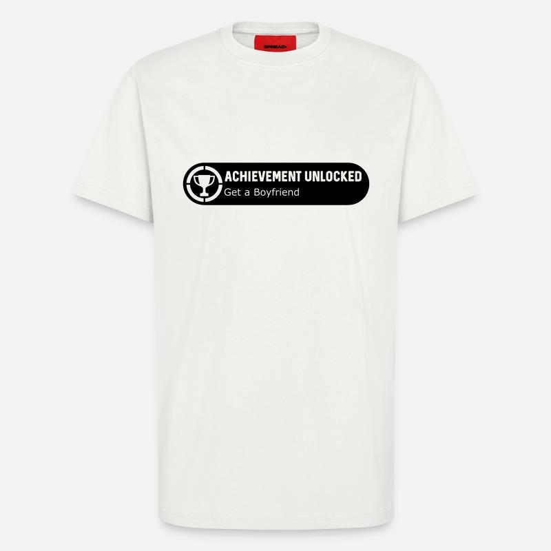 Obtenez un petit ami - T-shirt bio décontracté fabriqué en UE - OFF WHITE