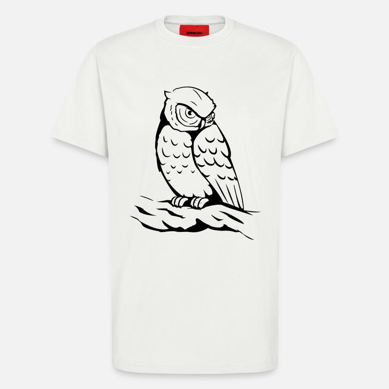 Eule - T-Shirt - made by SPREAD - OFF WHITE