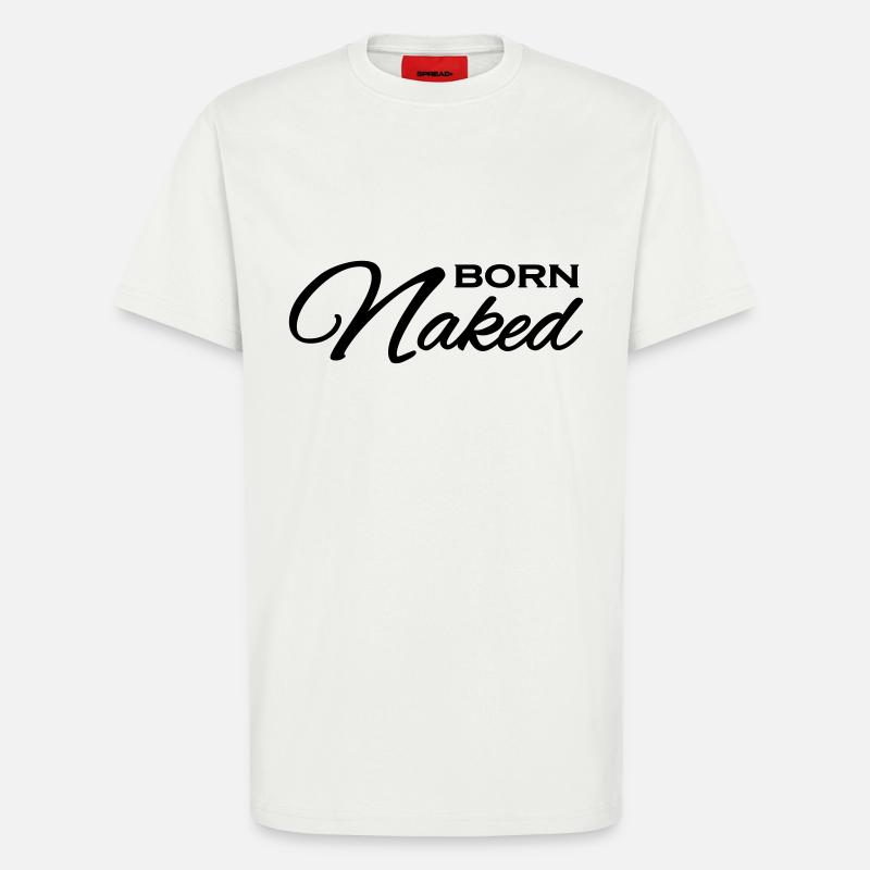 Born naked - T-shirt bio décontracté fabriqué en UE - OFF WHITE