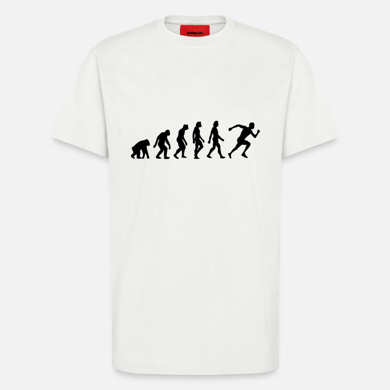 L évolution de la course - T-shirt bio décontracté fabriqué en UE - OFF WHITE