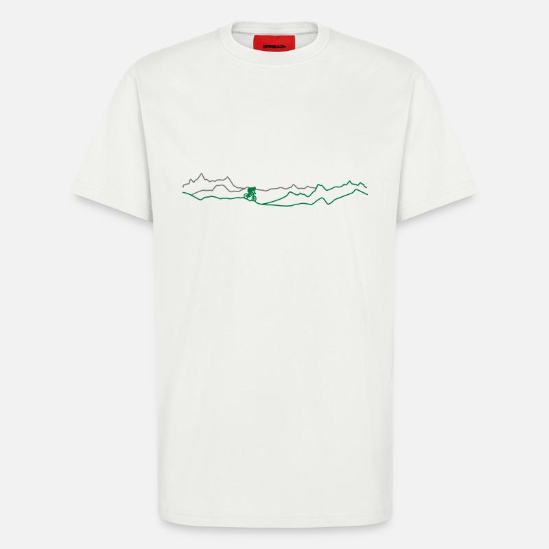 Biking im Gebirge - T-Shirt - made by SPREAD - OFF WHITE