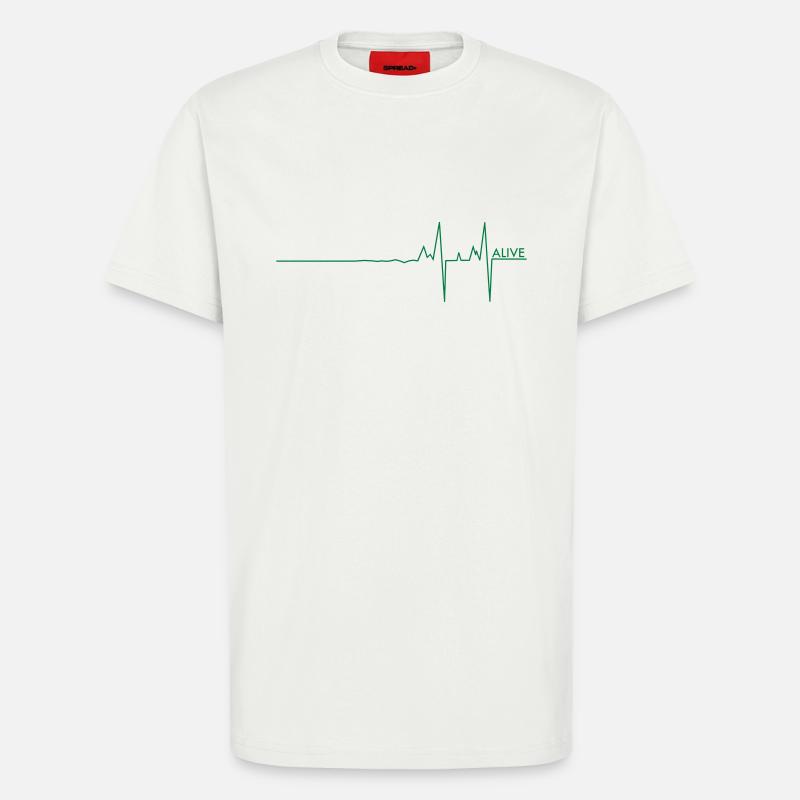 Alive pulse/UK - T-Shirt - made by SPREAD - OFF WHITE
