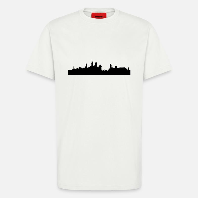 Skyline Prag - T-Shirt - made by SPREAD - OFF WHITE