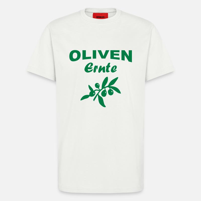Olivenernte Oliven - T-Shirt - made by SPREAD - OFF WHITE