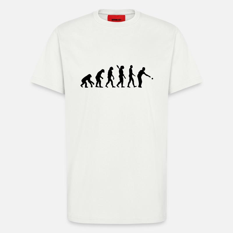 Pétanque Évolution - T-shirt bio décontracté fabriqué en UE - OFF WHITE