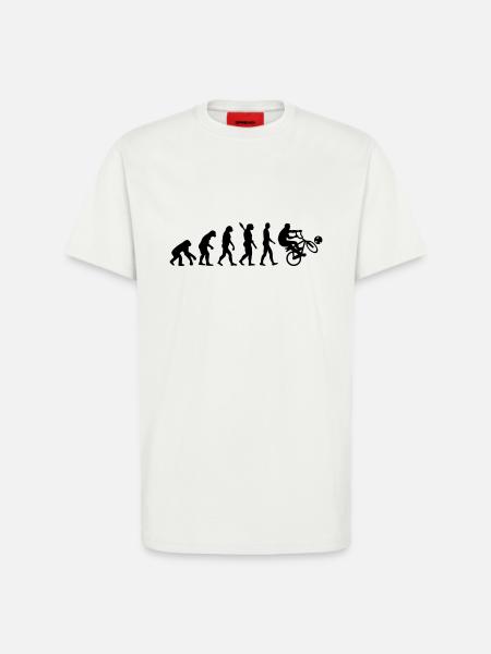 Evolution Cycle ball - T-shirt bio décontracté fabriqué en UE - OFF WHITE