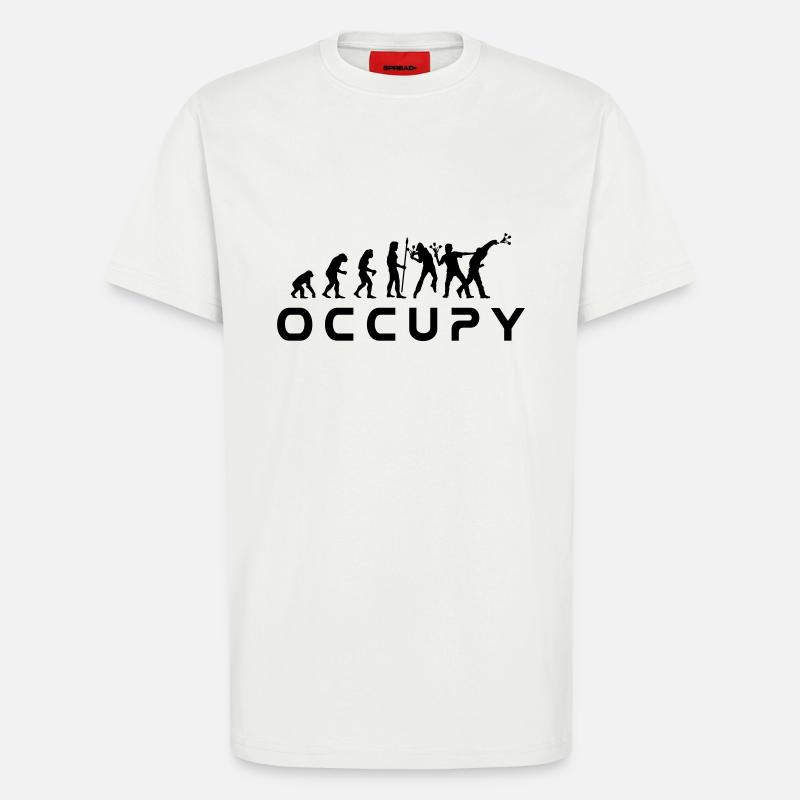 evolution_occupy - T-Shirt - made by SPREAD - OFF WHITE