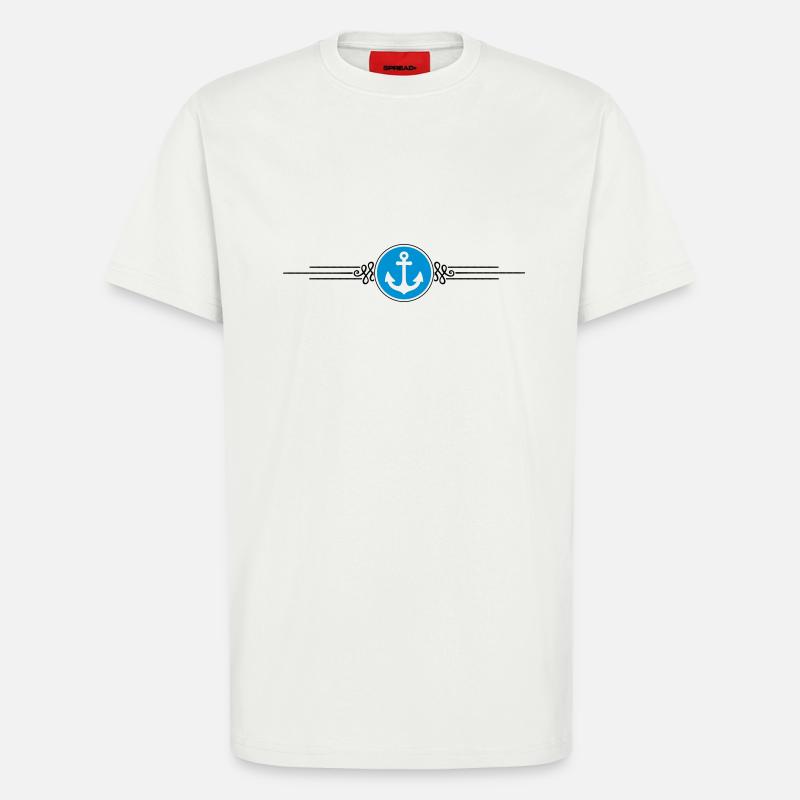 anker symbol strich - T-Shirt - made by SPREAD - OFF WHITE