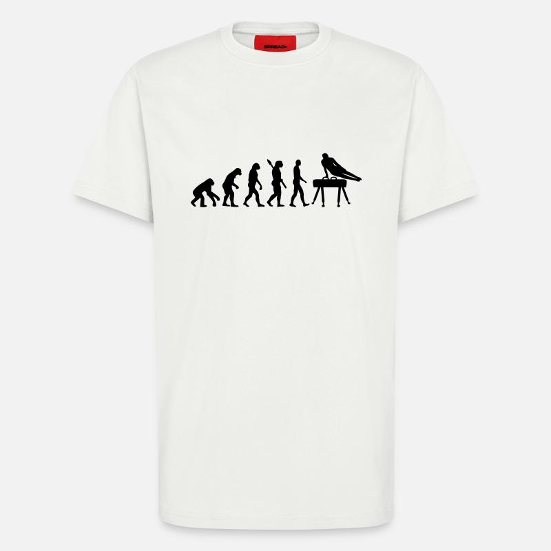 Evolution Gymnastique - T-shirt bio décontracté fabriqué en UE - OFF WHITE